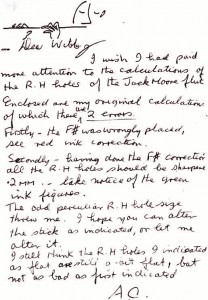 A letter to William Bennett from Albert Cooper.