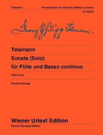 Telemann Sonata for Flute and Continuo, Wiener Urtext Edition