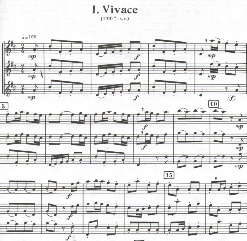 Sonata in D Major by Quantz - Score